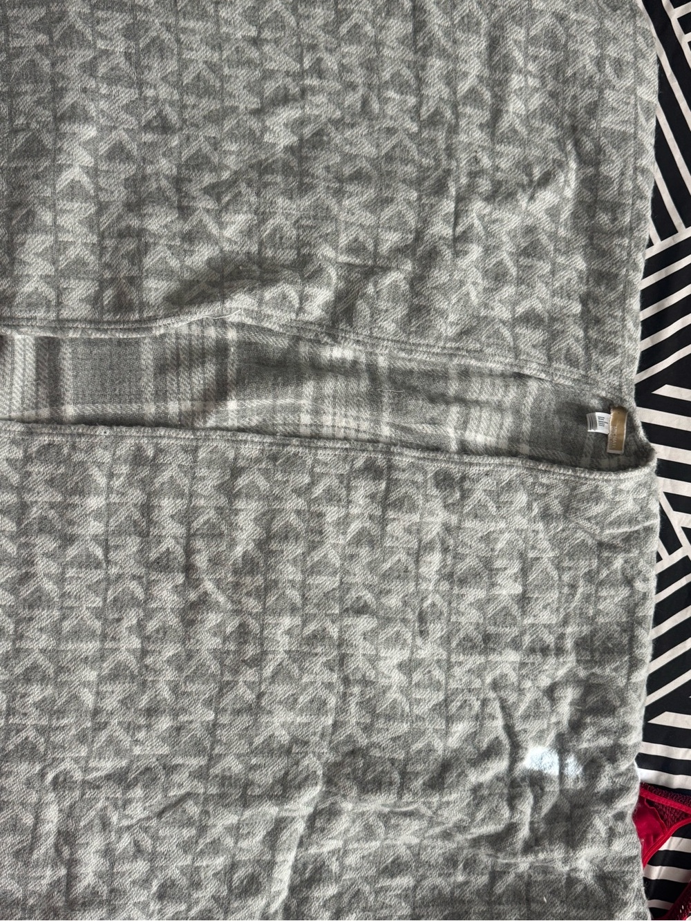 Michael Kors Light Gray Knit Scarf